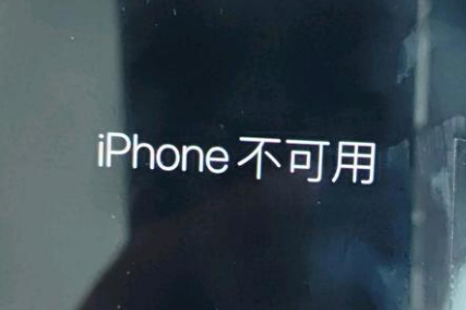 大丰镇苹果服务网点分享锁屏界面显示“iPhone 不可用”如何解决 