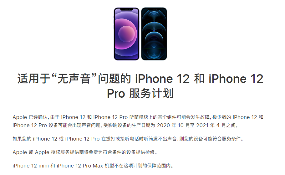 大丰镇苹果手机维修分享iPhone 12/Pro 拨打或接听电话时无声音怎么办 